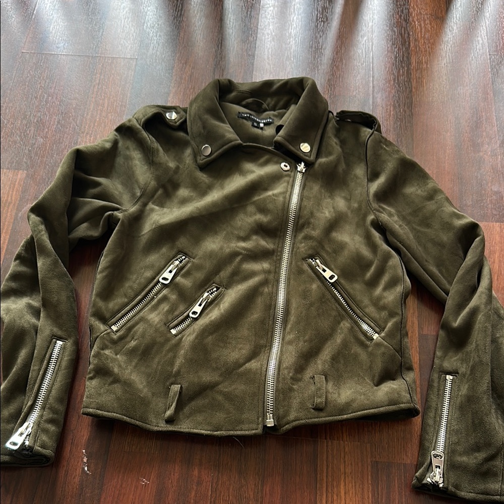 Twenty four seven Green faux / suede/ Leather Jacket